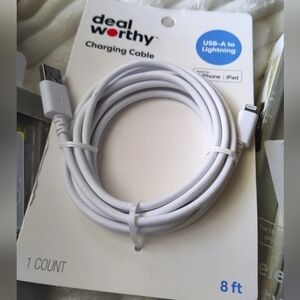 8FT USB-A to Lightning Charging & Sync Cable Cord iPhone iPad Mfi-certified